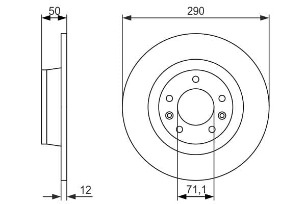 Bosch BD1216 Fren diski; arka küçük görsel 5