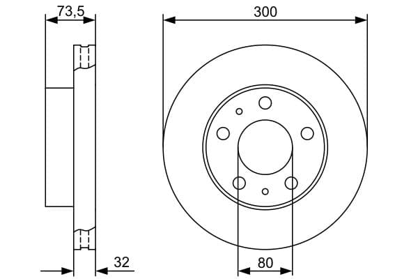 Bosch BD1219 Fren diski; ön küçük görsel 5