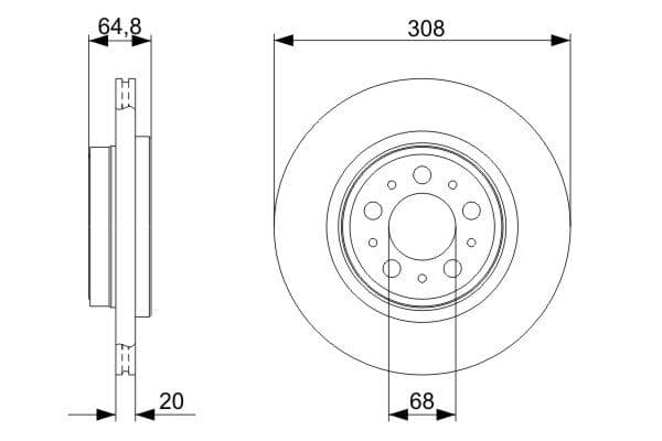 Bosch BD2217 Fren diski; arka küçük görsel 5