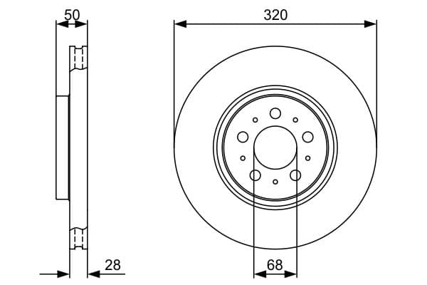 Bosch BD1224 Fren diski; ön küçük görsel 4