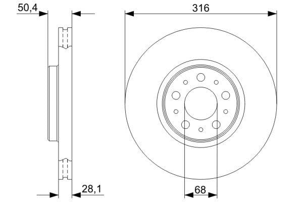 Bosch BD1176 Fren diski Premium2; ön küçük görsel 5