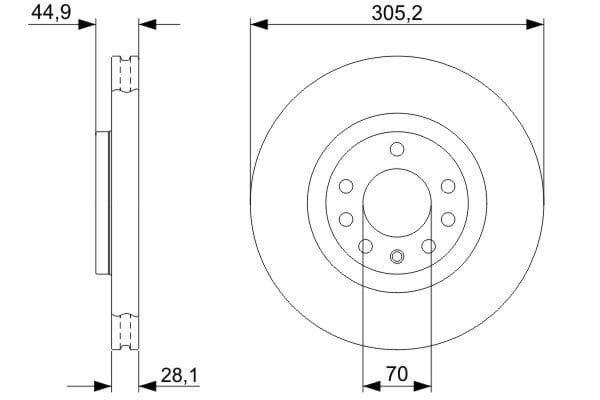 Bosch BD1179 Fren diski; ön küçük görsel 5