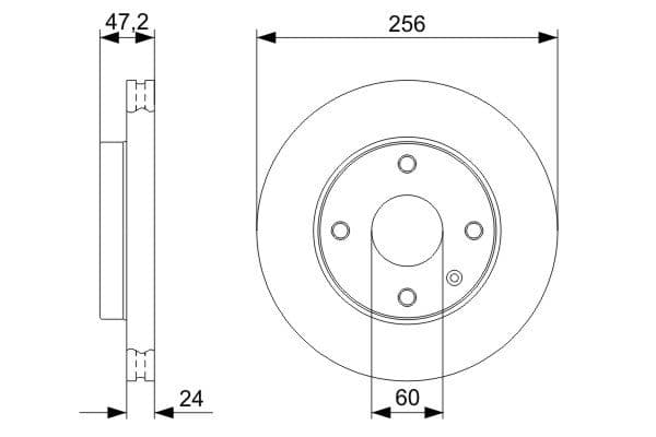 Bosch BD1182 Fren diski; ön küçük görsel 5