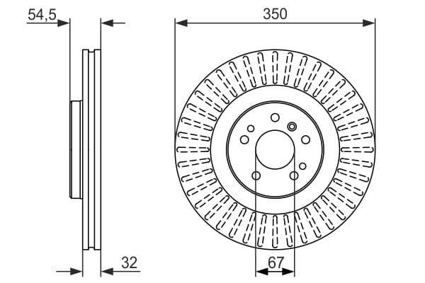 Bosch BD1226 Fren diski; ön küçük görsel 5