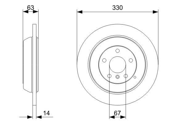 Bosch BD1183 Fren diski; arka küçük görsel 5