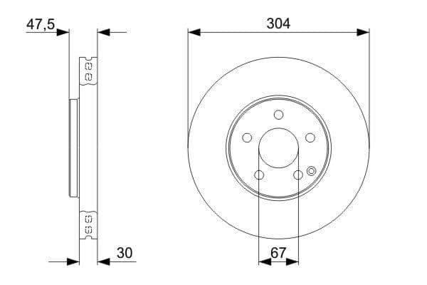 Bosch BD1184 Fren diski; ön küçük görsel 5