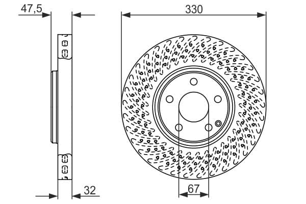 Bosch BD1185 Fren diski; ön küçük görsel 5