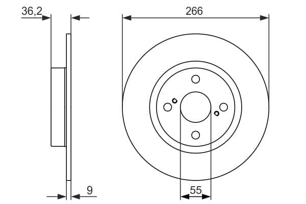 Bosch BD1186 Fren diski; arka küçük görsel 4