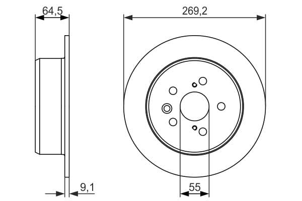 Bosch BD1187 Fren diski; arka küçük görsel 5
