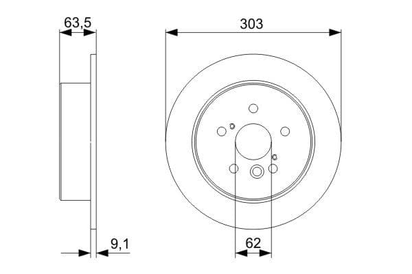 Bosch BD1189 Fren diski; arka küçük görsel 5