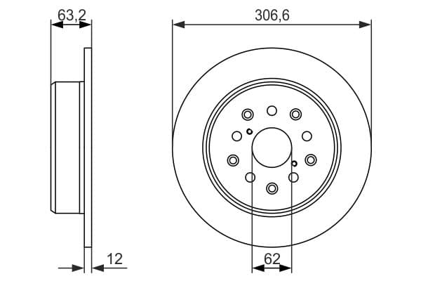 Bosch BD1190 Fren diski; arka küçük görsel 5