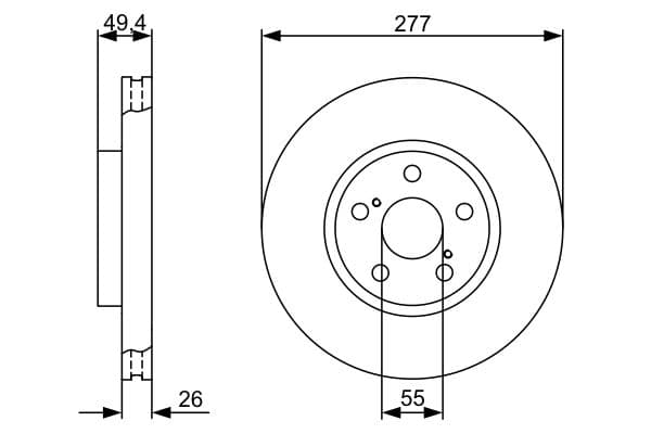 Bosch BD1191 Fren diski; ön küçük görsel 5