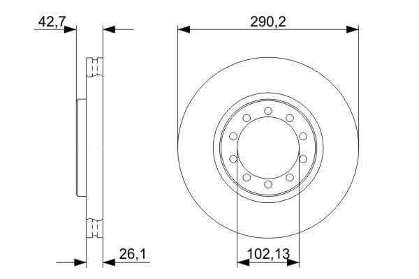 Bosch BD1192 Fren diski; ön küçük görsel 5