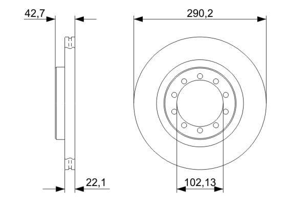 Bosch BD1193 Fren diski; ön küçük görsel 5