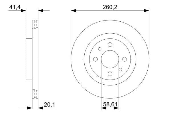 Bosch BD1194 Fren diski; ön küçük görsel 5