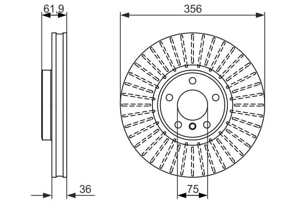 Bosch BD1234 Fren diski; ön küçük görsel 5