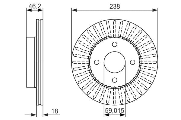 Bosch BD1237 Fren diski; ön küçük görsel 5