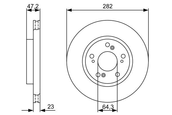 Bosch BD1205 Fren diski; ön küçük görsel 5