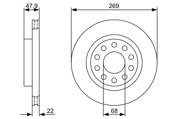 Bosch BD1241 Fren diski; arka küçük görsel 5