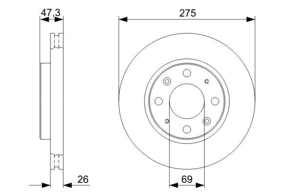 Bosch BD1208 Fren diski; ön küçük görsel 5