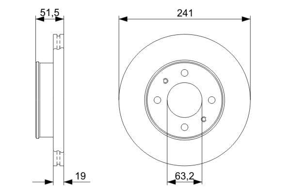 Bosch BD1213 Fren diski; ön küçük görsel 5