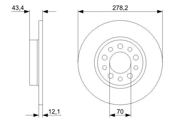 Bosch BD1214 Fren diski; arka küçük görsel 5