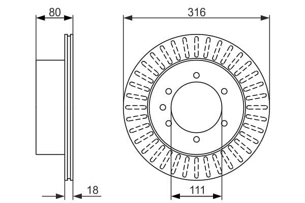 Bosch BD1335 Fren diski; arka küçük görsel 5