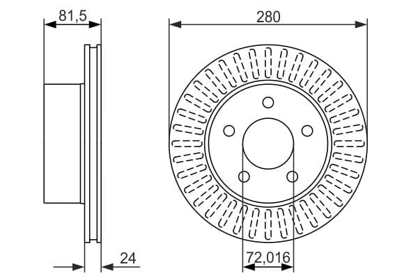 Bosch BD1336 Fren diski; ön küçük görsel 5