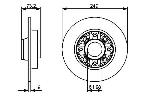 Bosch BD1290 Fren diski; arka küçük görsel 5