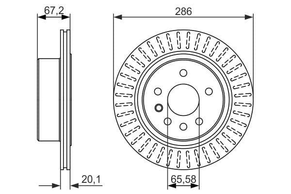 Bosch BD1253 Fren diski; arka küçük görsel 5