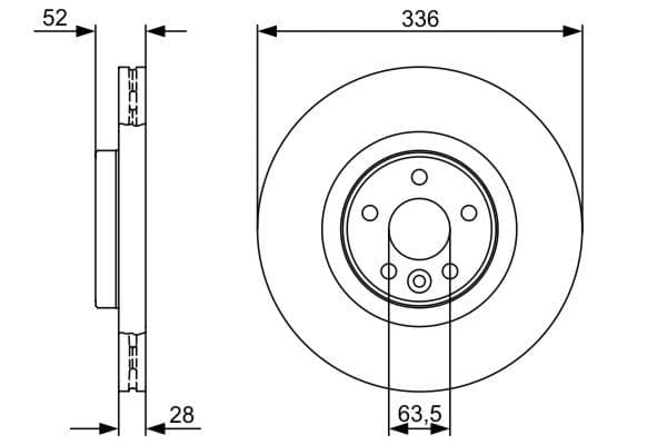 Bosch BD1294 Fren diski; ön küçük görsel 5