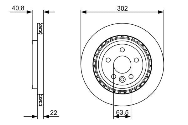 Bosch BD1297 Fren diski; arka küçük görsel 5