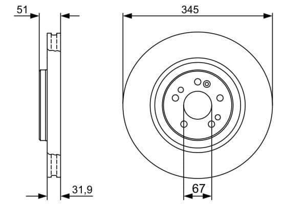 Bosch BD1299 Fren diski; ön küçük görsel 5