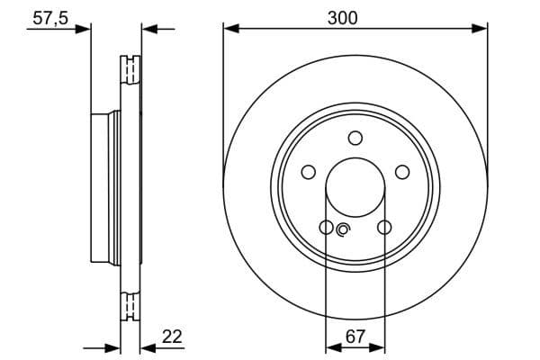 Bosch BD1305 Fren diski; arka küçük görsel 5
