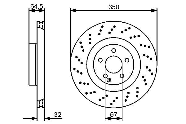 Bosch BD1306 Fren diski; ön küçük görsel 5