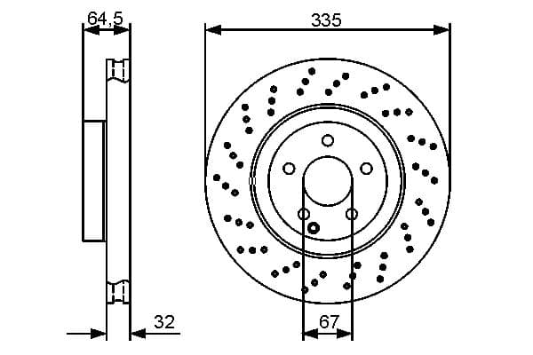 Bosch BD1307 Fren diski; ön küçük görsel 5