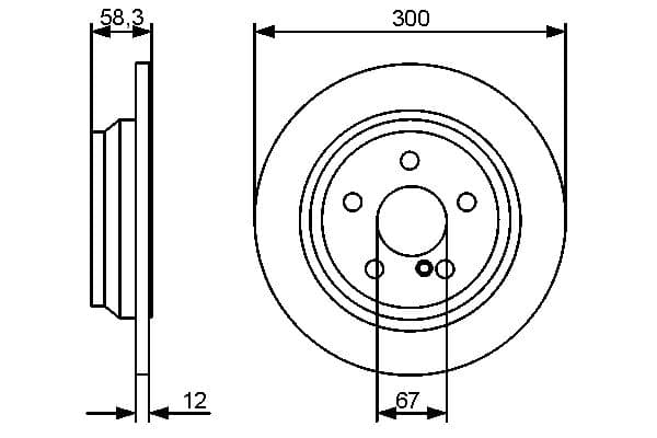Bosch BD1308 Fren diski; arka küçük görsel 5