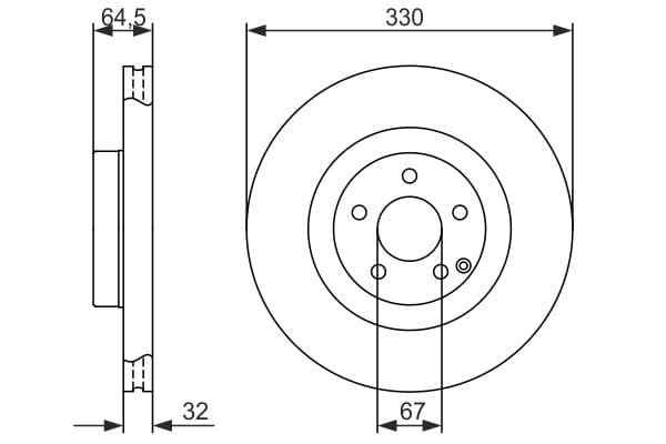 Bosch BD1309 Fren diski; ön küçük görsel 5