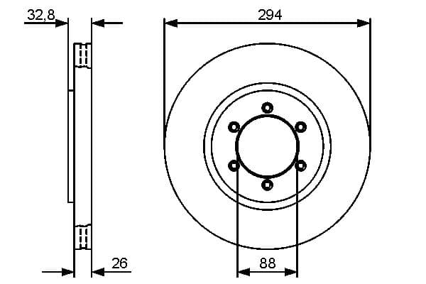 Bosch BD1256 Fren diski; ön küçük görsel 5