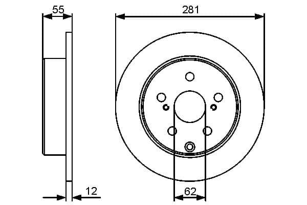 Bosch BD1257 Fren diski; arka küçük görsel 5