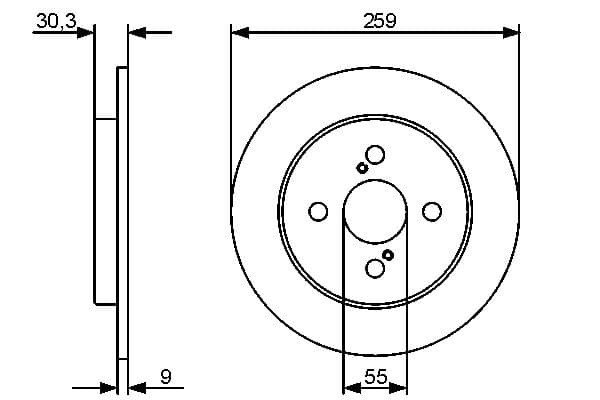 Bosch BD1258 Fren diski; arka küçük görsel 5