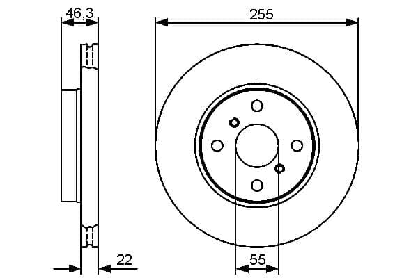 Bosch BD1315 Fren diski; ön küçük görsel 5