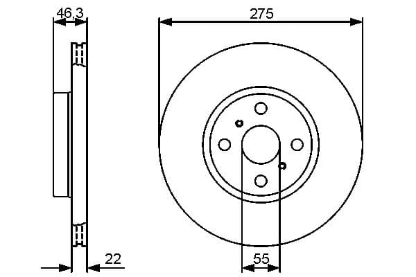 Bosch BD1262 Fren diski; ön küçük görsel 5