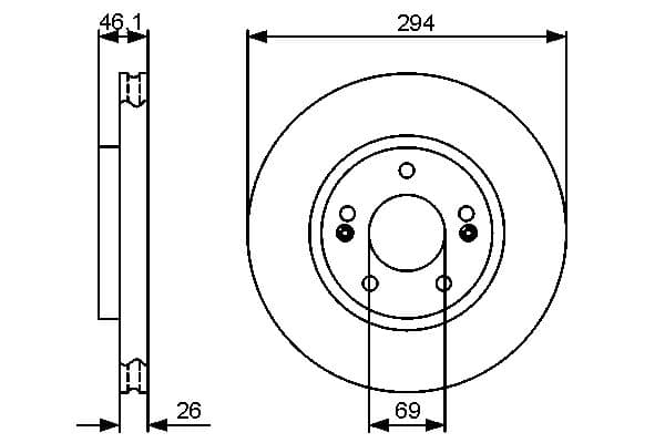 Bosch BD1317 Fren diski; ön küçük görsel 5