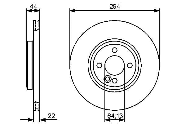 Bosch BD1279 Fren diski; ön küçük görsel 5