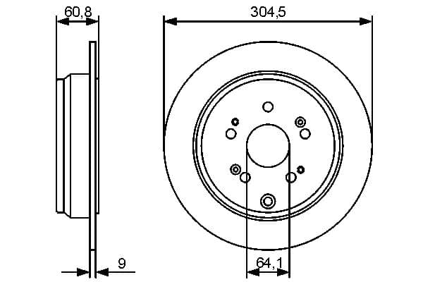 Bosch BD1266 Fren diski; arka küçük görsel 5