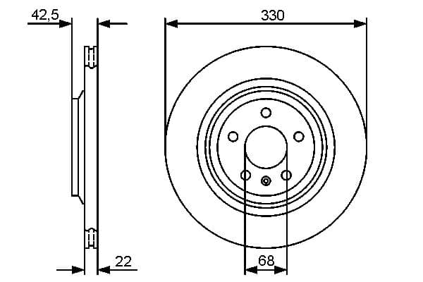 Bosch BD1323 Fren diski; arka küçük görsel 5