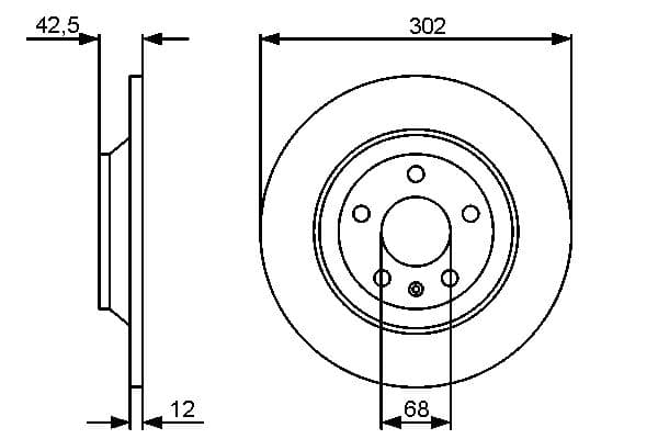 Bosch BD1286 Fren diski; arka küçük görsel 5