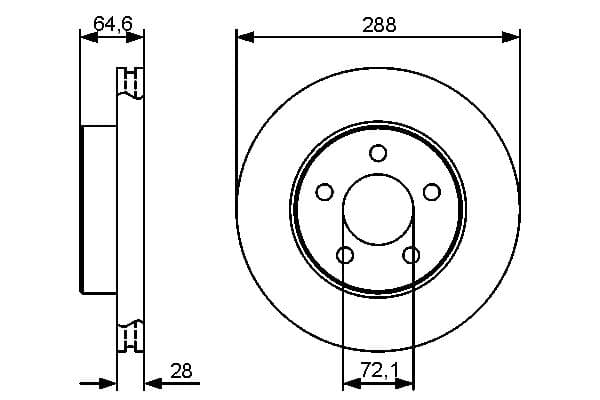 Bosch BD1271 Fren diski; ön küçük görsel 5