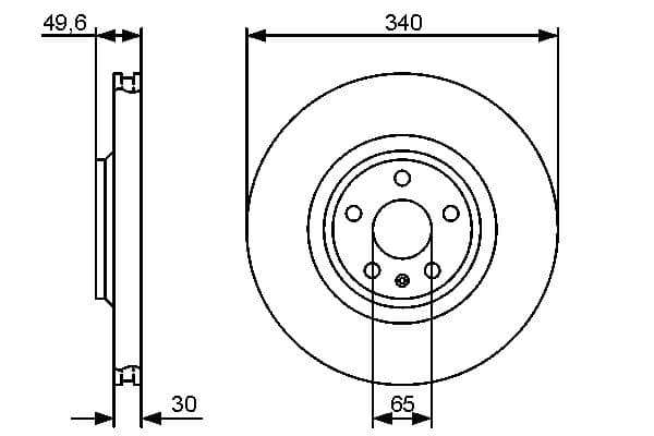 Bosch BD1287 Fren diski; ön küçük görsel 5